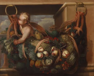 Putto con una ghirlanda di frutti